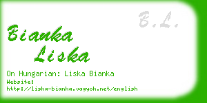 bianka liska business card